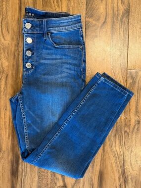 WHBM High-Waist Button-Fly Skinny Jeans